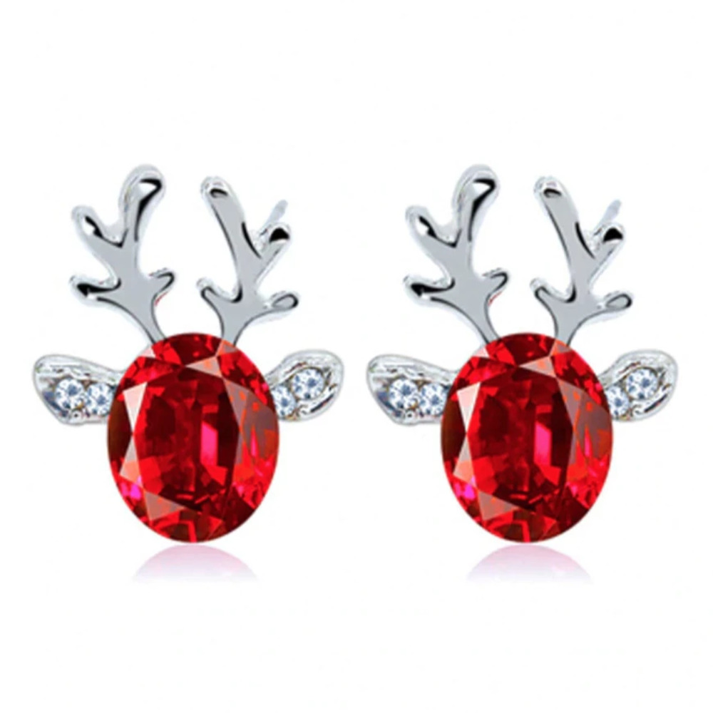 Christmas Reindeer Glitz Crystal Mini Post Earrings